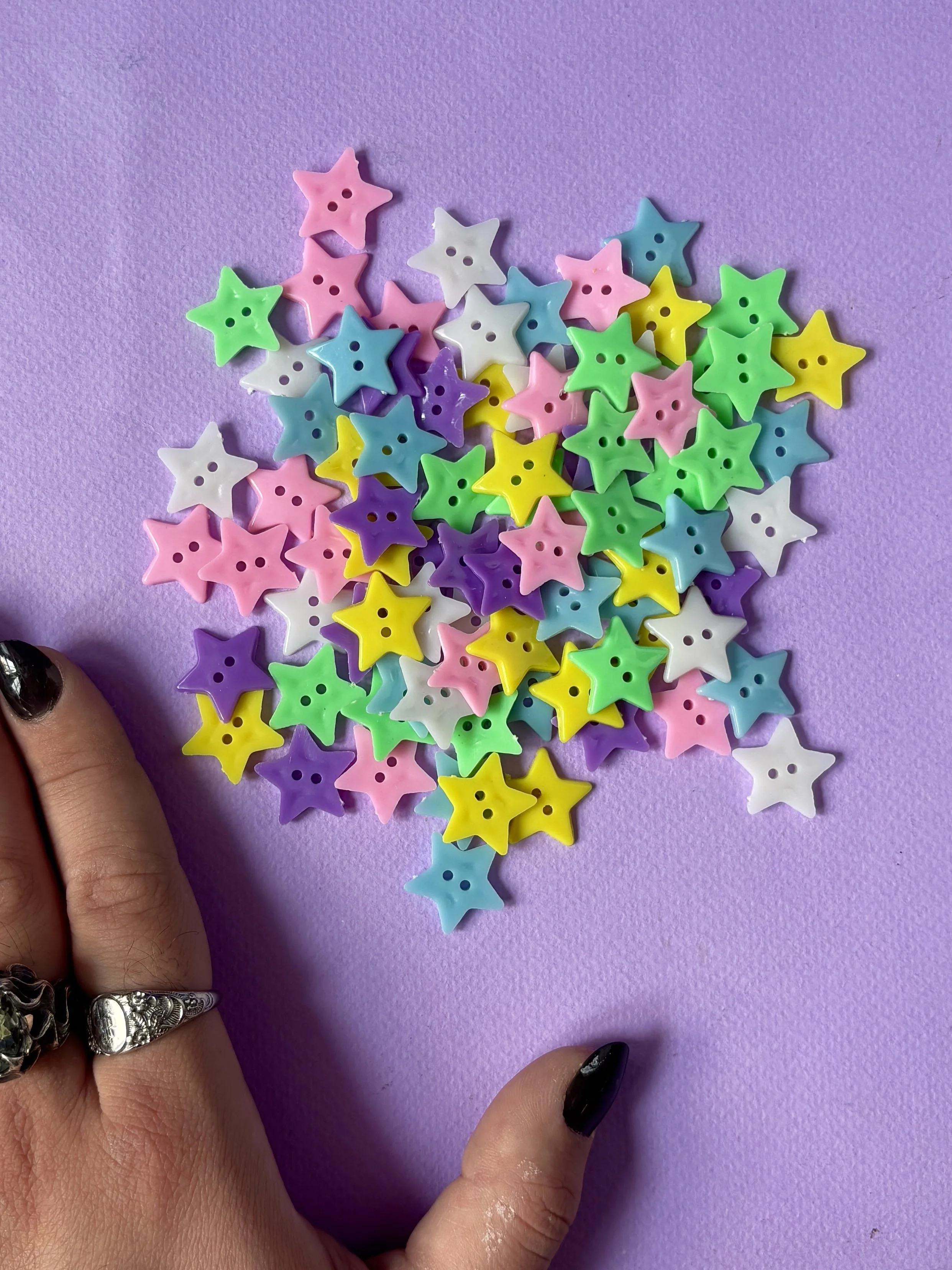 Pastel Star Buttons