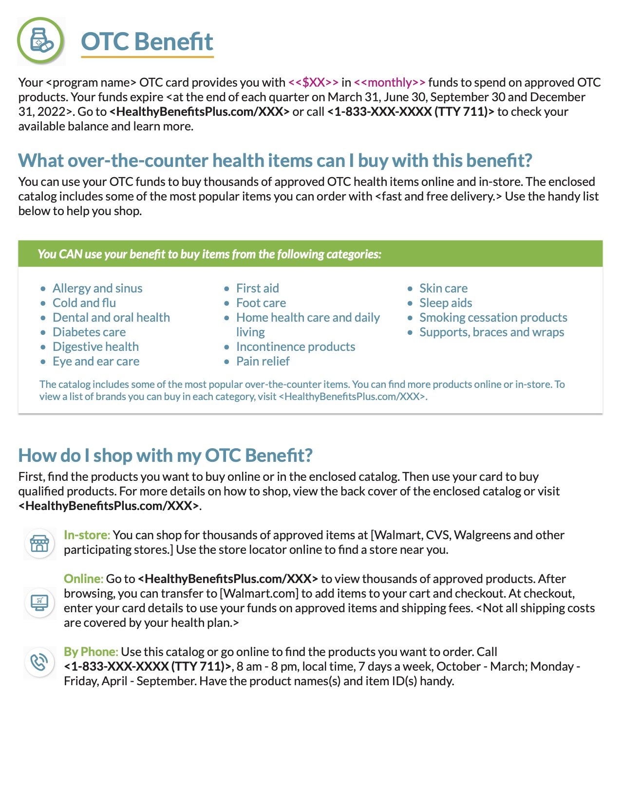 OTC and Healthy Food Letter