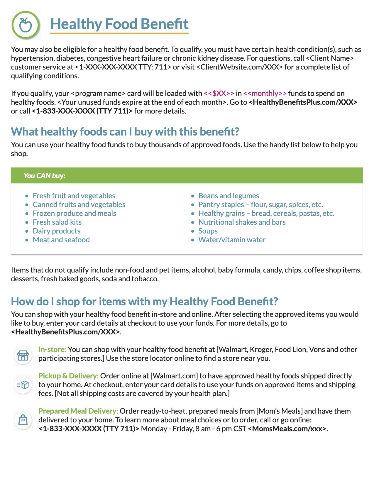 OTC and Healthy Food Letter
