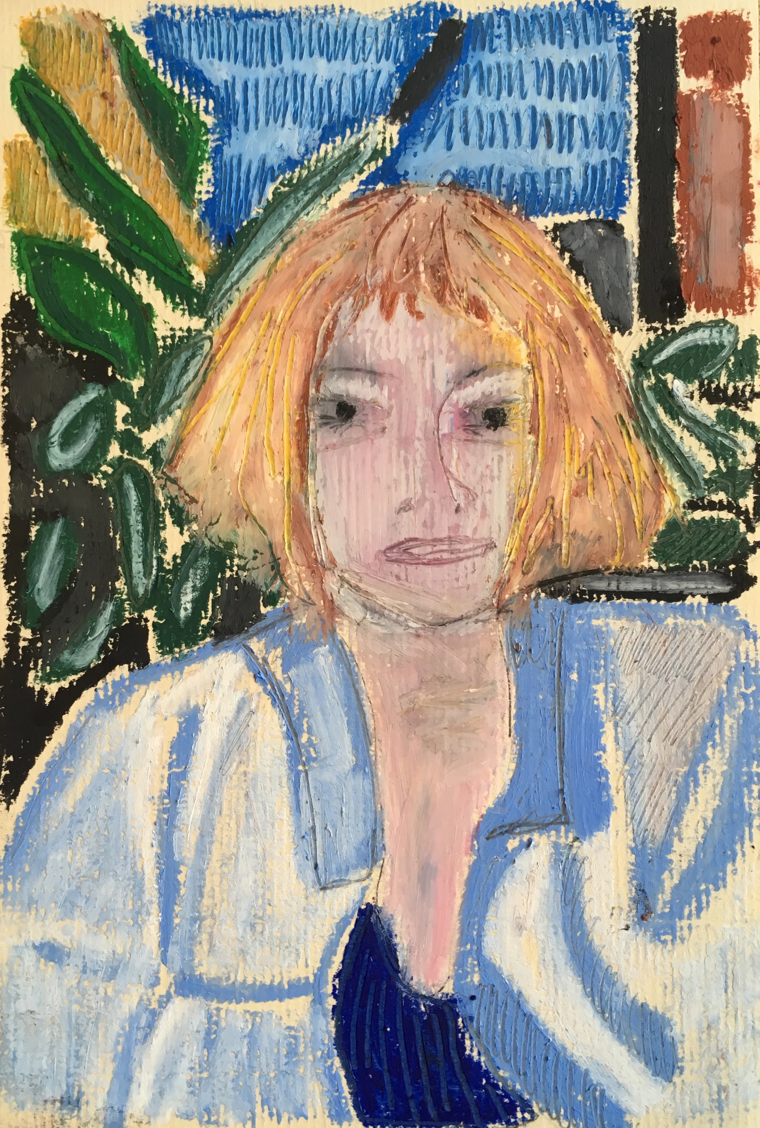 Portrait 2 Oil Pastel on Paper