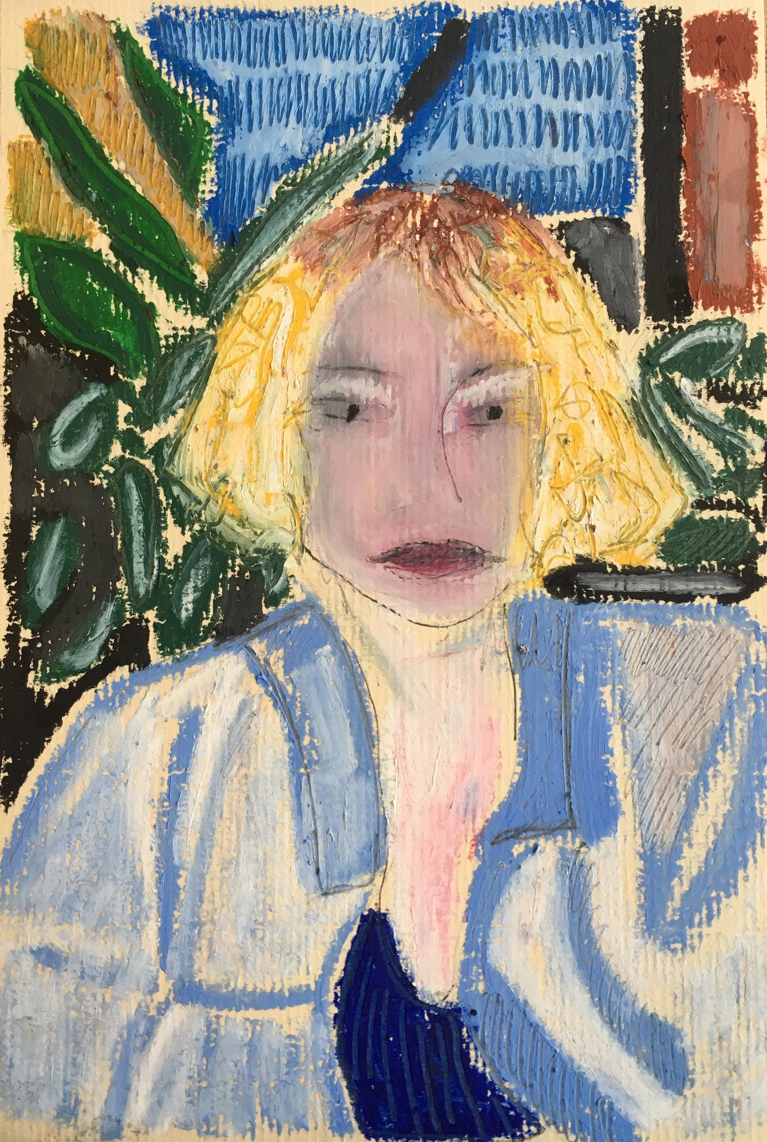 Portrait 1 Oil Pastel on Paper