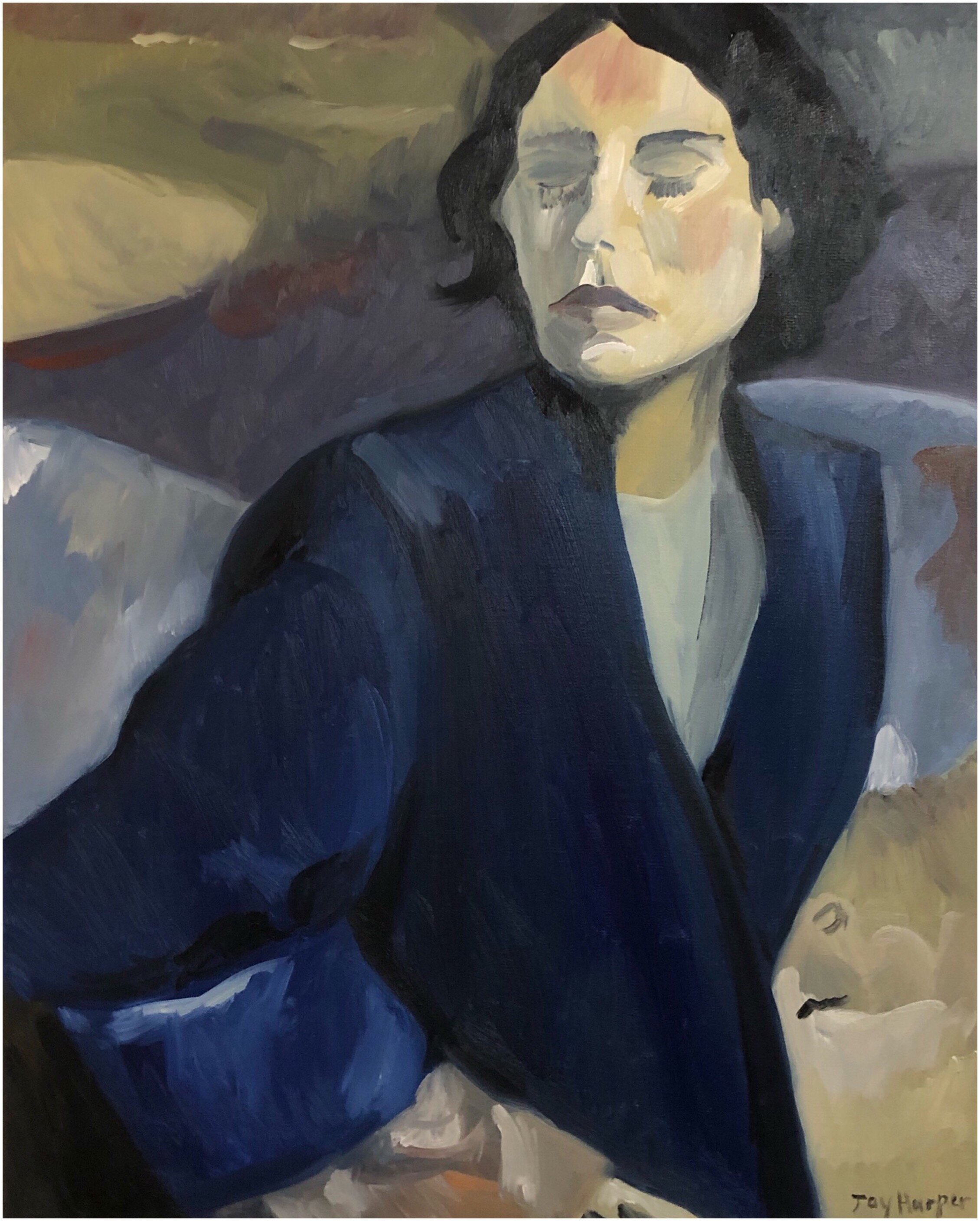 Woman with Blue Coat