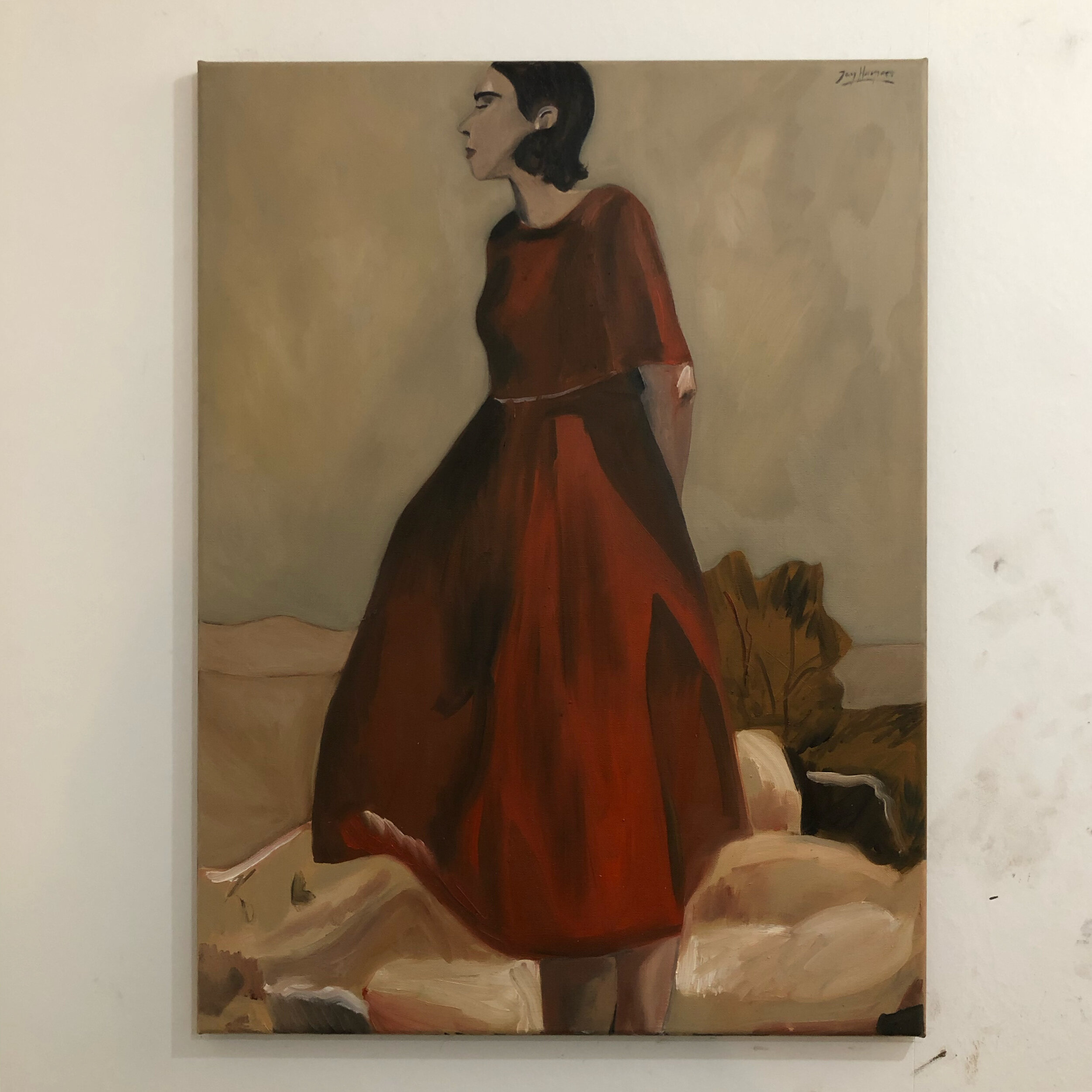 Woman in Red Dress