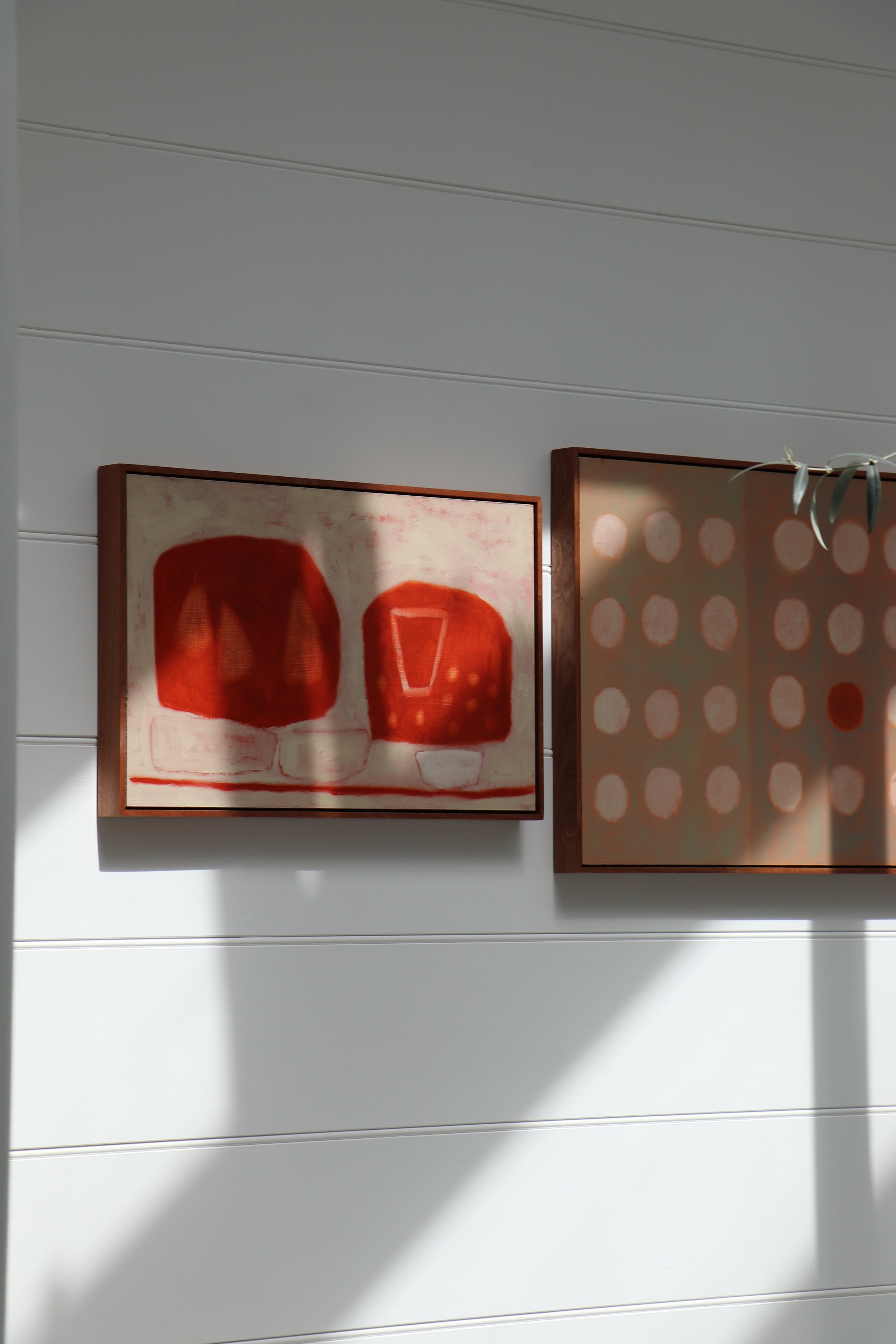   Red Platter | All Dots , 2026  MORGANS Show No.2  Sapele tray frames by Joshua Smith Framing  Photographed by Martha Holmes 