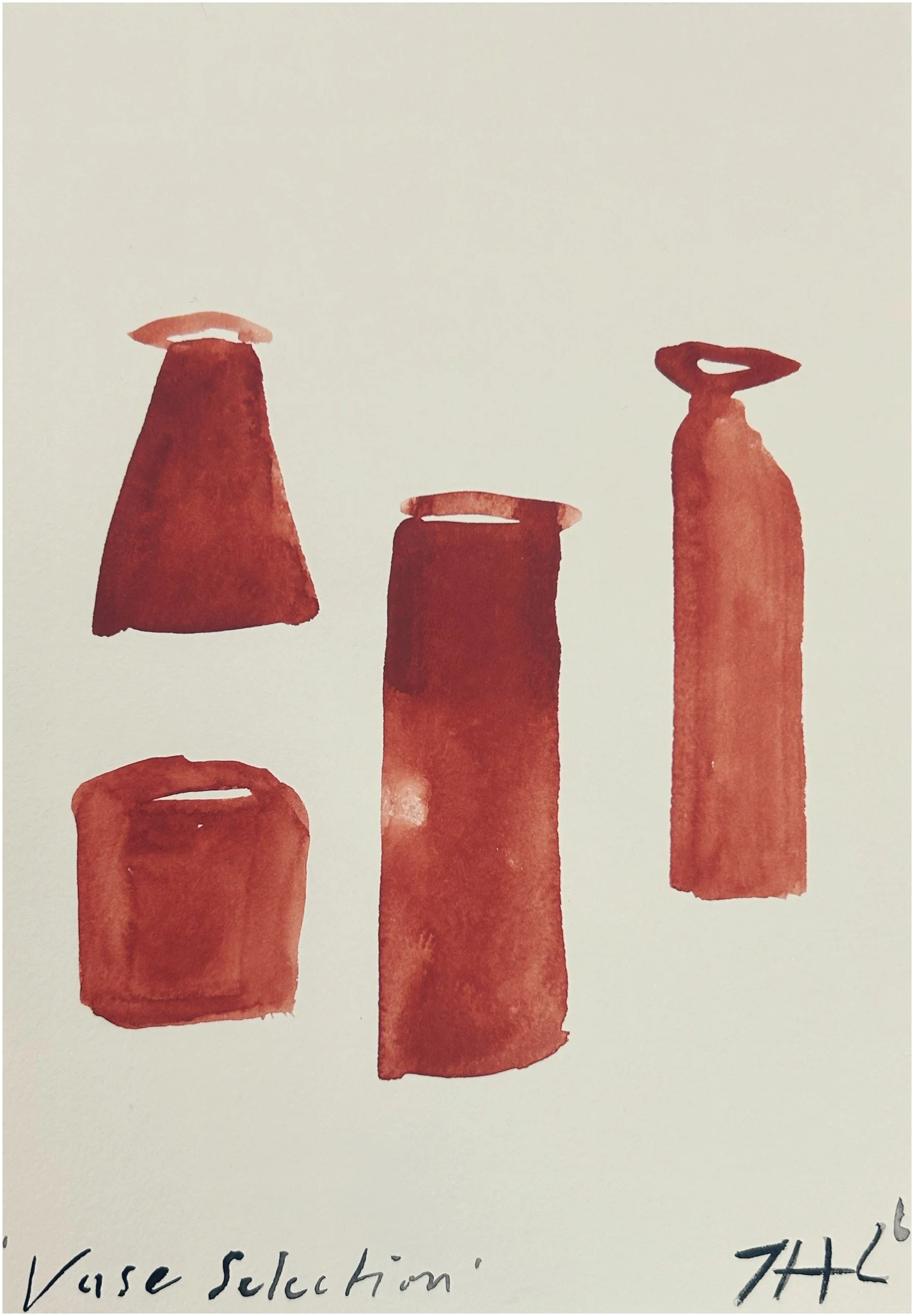   Vase Selection   Watercolour on natural paper 220gsm  A5  2026 
