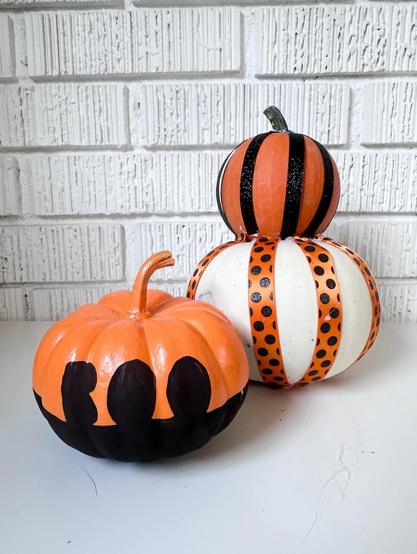 We missed a couple of years of our annual pumpkin painting tradition but got back into it this year. With a diverse range of approaches I present: 

👩🏼&zwj;🎨 The designer series
🥹 The cutie series 
🎸 The band series
🪶 The bird series 
👧🏽 The 