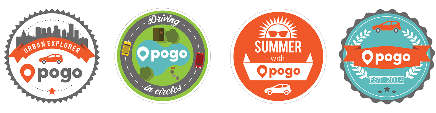 Stickers handed out at various Pogo tradeshow and community outreach events