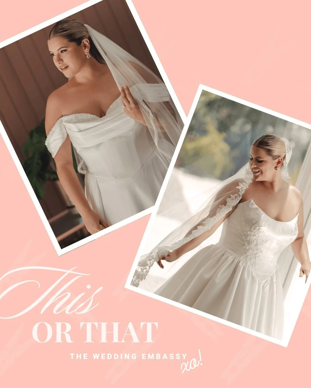 Once you decide on your bridal vibe, it&rsquo;s all about focusing on the details! ✨ 

Embellished lace (this) or a pop of pearls (that), which would you choose? Let us know below! XO