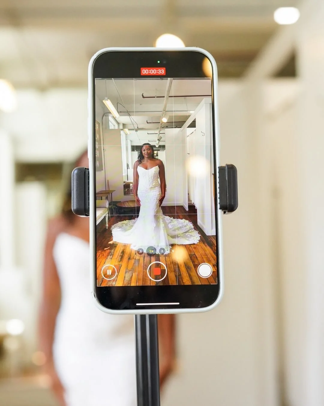The dress for the bride who wants it all...

✨ beaded and sequin lace motifs
✨ glamorous glitter tulle
✨ strapless cat eye neckline
✨ dramatic scalloped train 
✨ button detail to the hem

You name it, this dress has it. 

Would you say YES to Halle b