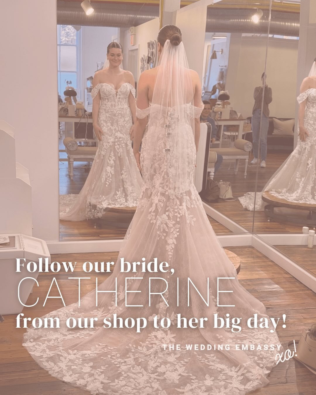 From our shop, to your big day. We&rsquo;re with you every step of the way. 💞

Finding your gown is such a personal, once-in-a-lifetime moment and our team is intentional about making sure you walk out feeling confident and celebrated. 

Then come t