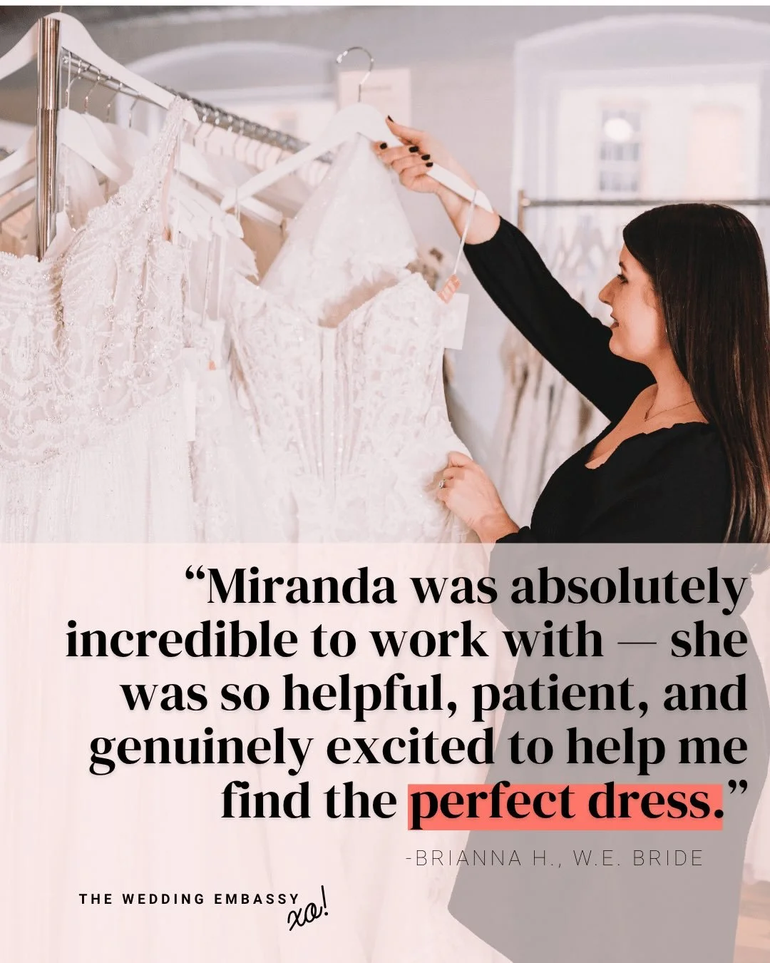 Swipe to see what our brides have to say about #TheWeddingEmbassy experience!

Miranda and our stylists make the entire process smooth, fun, stress-free, and truly personal from start to finish, helping every bride feel confident and celebrated 🤍

R