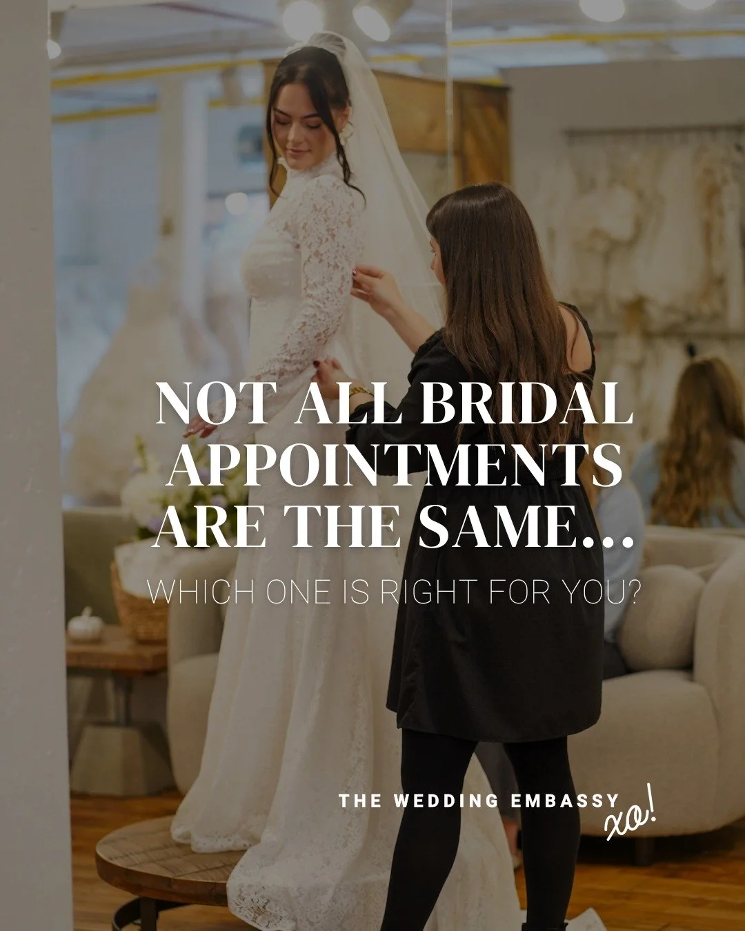 Every bride&rsquo;s journey looks a little different&hellip; your appointment should reflect that 🤍

Whether you&rsquo;re just starting to explore or ready to say yes, we&rsquo;ve created experiences that meet you exactly where you are.

Which #Wedd