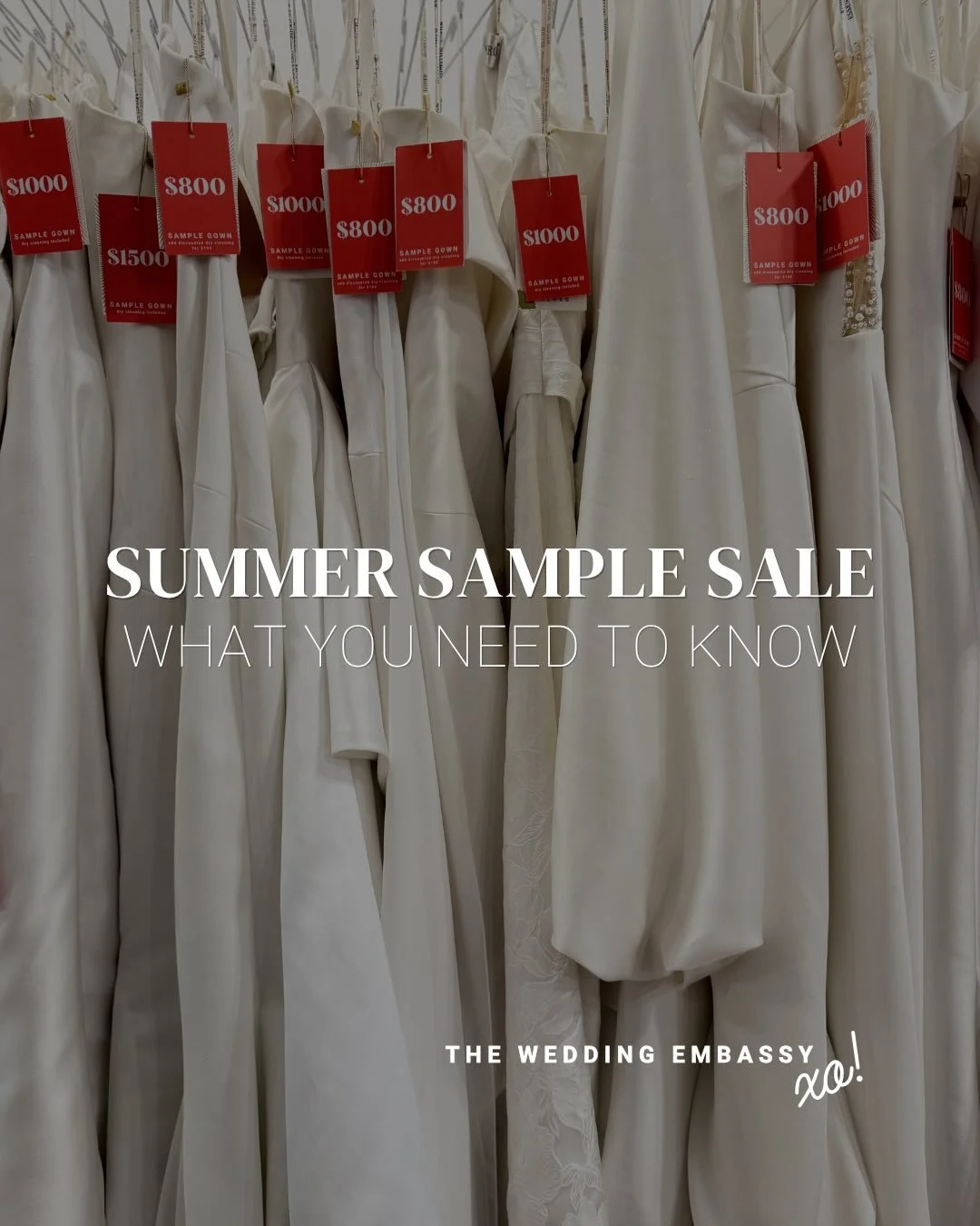 Your dream dress, without the wait 🤍

Our Summer Sample Sale is almost here, 6/16&ndash;6/20!
Swipe for everything you need to know before you shop ✨

Ready to say YES? Comment &ldquo;DRESS&rdquo; for a link to book your appointment.

#SummerSampleS