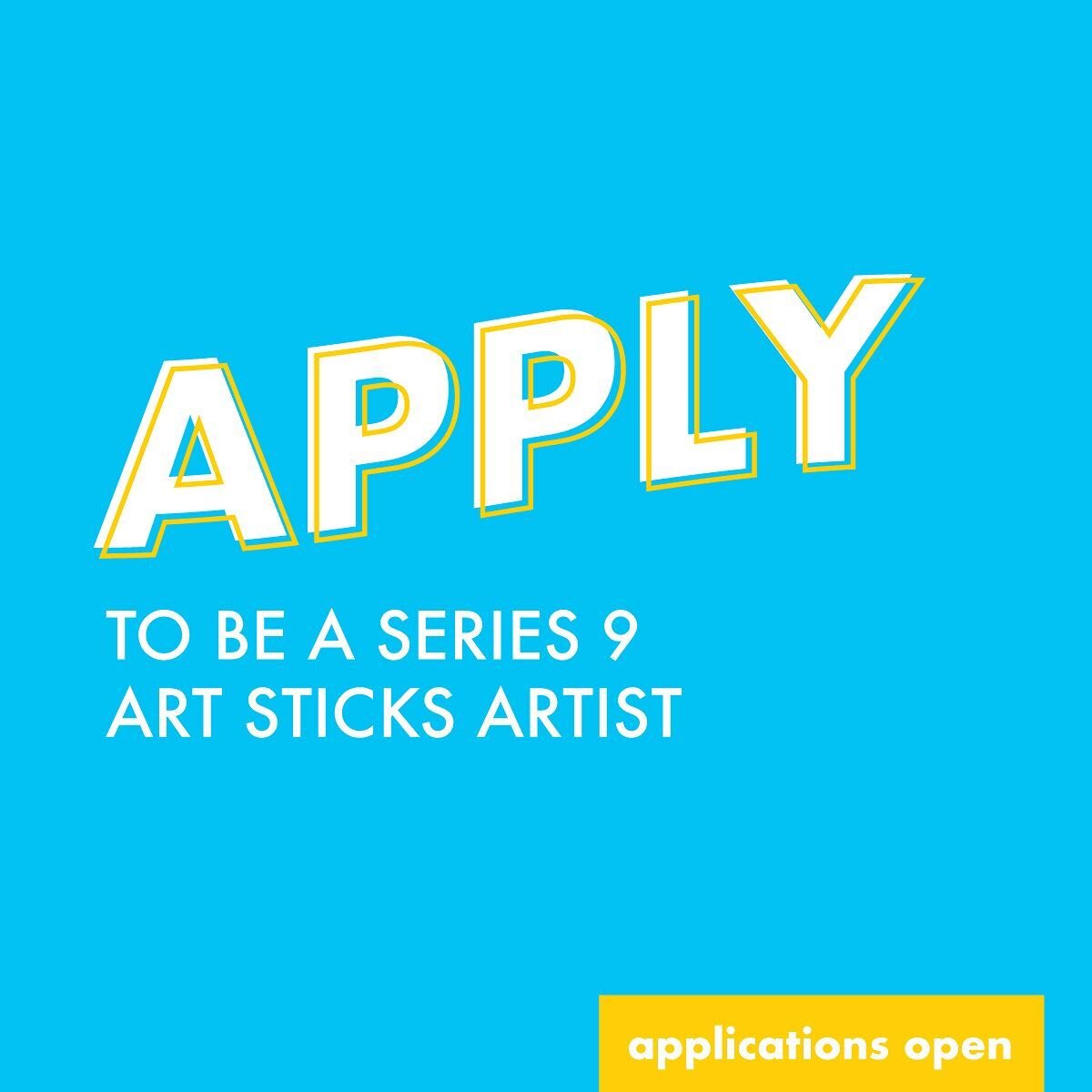Our Series 9 artist submissions are now open! Apply to be an artist in the upcoming Art Sticks Series. Applications due by May 31st. Submission details in link in bio.