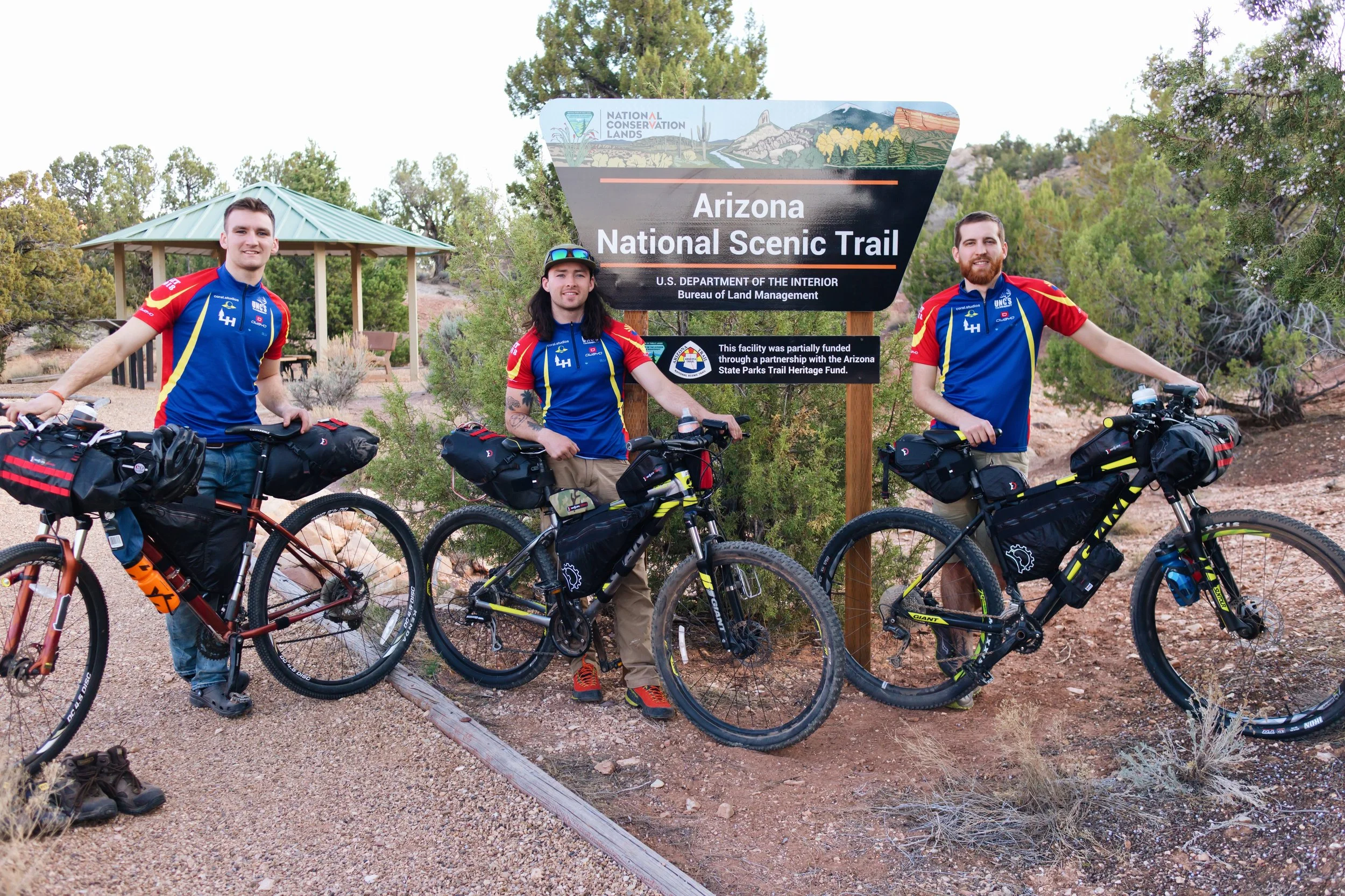 The crew at the Stateline Campground / AZT trail head.