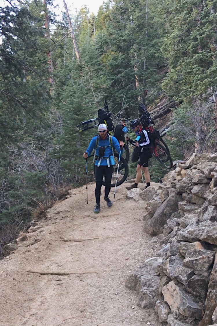 Myself and Seth making our way down the trail