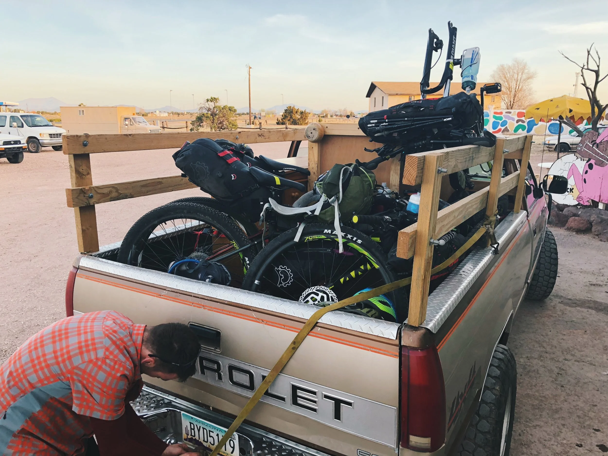 Loading up Caitlin's truck