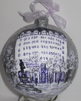 CHRISTMAS ORNAMENT - Glass purple fig - Animaux Spéciaux