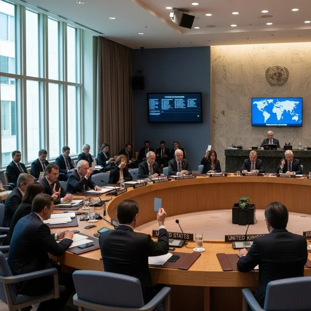 The UN Security Council has endorsed proposals put forward by Donald Trump aiming for lasting peace in Gaza. The US-drafted resolution passed with 13 votes in favour; China and Russia abstained. The plan includes an international stabilisation force 