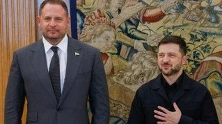 Major scandal hits Ukraine&rsquo;s leadership as the home of Andrii Yermak: President Zelensky&rsquo;s chief of staff: has been raided by anti-corruption investigators. The Times reports allegations of a $100m kickback in high-level government deals,