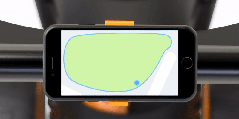 App tracks user’s position and highlights the covered areas