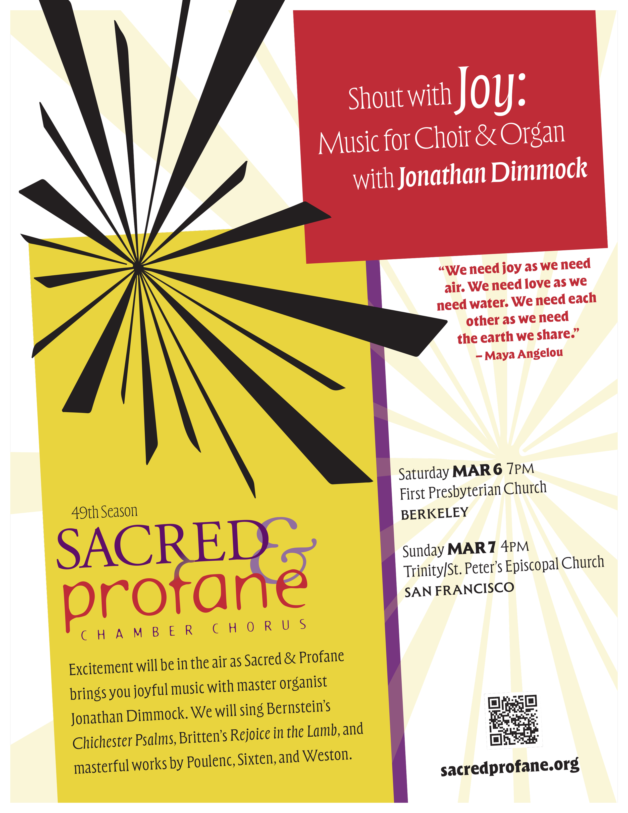 Shout with Joy: Music for Choir & Organ with Jonathan Dimmock (Berkeley)