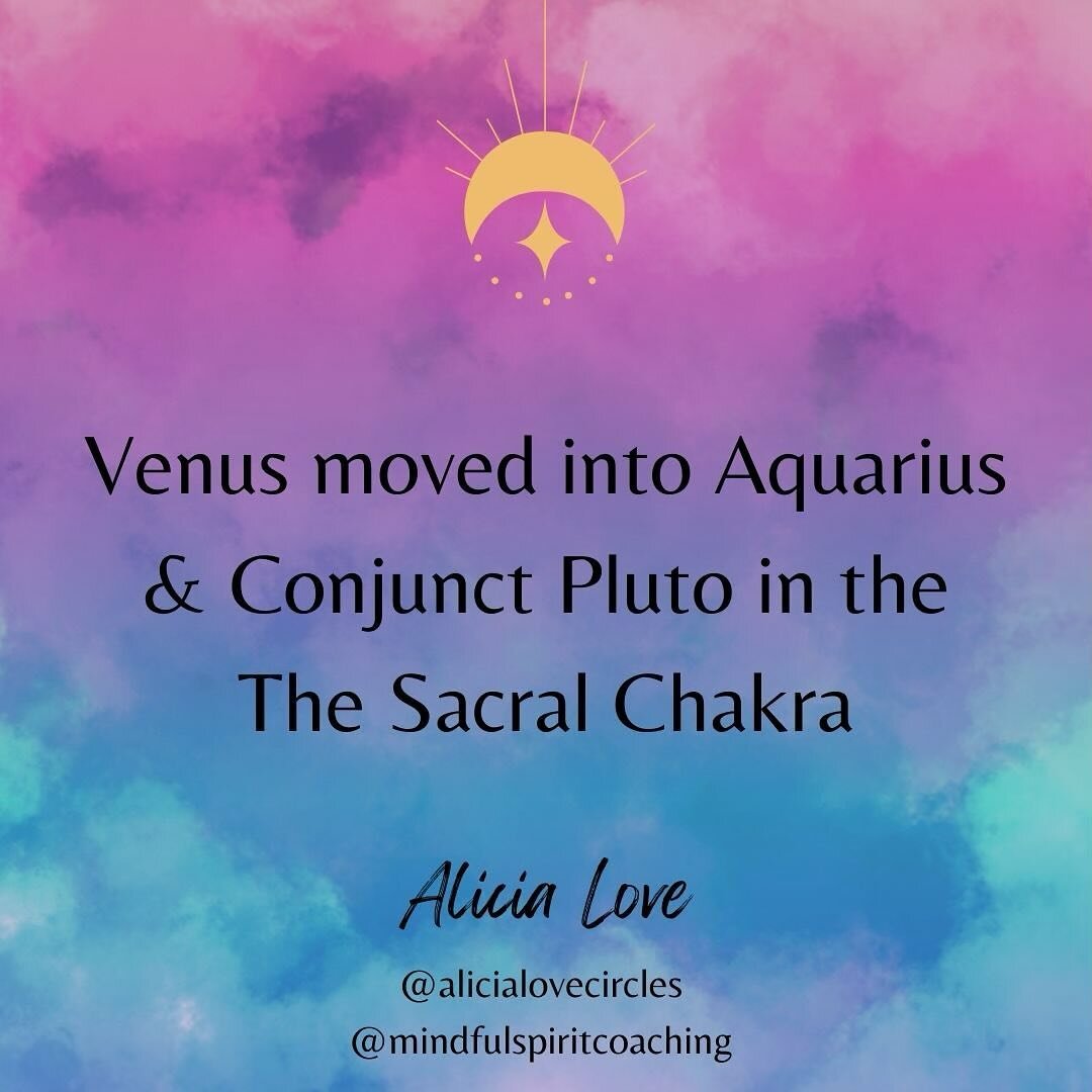 Venus in Aquarius will bring new insights✨💦✨

We are still in the 6th Gate at the Sacral chakra so these insights will be around how we can remove the blocks keeping us from our creativity and most inspired selves. 

This week The Mage Sisters Virgo