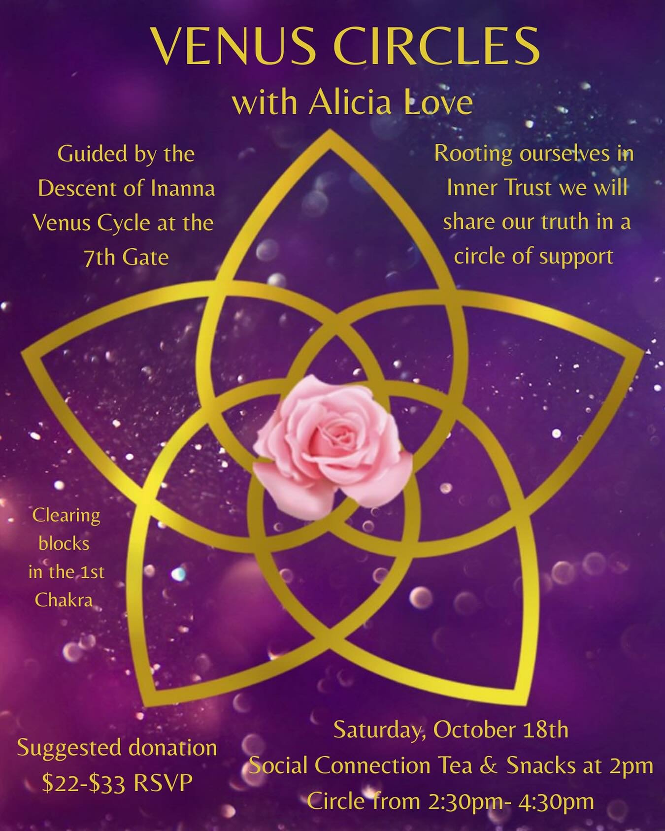 SISTERS ❤️ We gather for the 7th and final Gate of Inanna&rsquo;s Descent &mdash; the Root Chakra, the foundation of life, body, and belonging. This is where Inanna lays down her royal robe, the last of her adornments, standing naked and humble befor