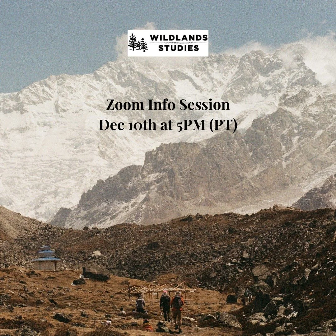 Curious about studying abroad with Wildlands Studies?

Join our Zoom info session today (12/10) at 5PM (PT) to learn more about upcoming programs and how to apply.

Wildlandsstudies.com