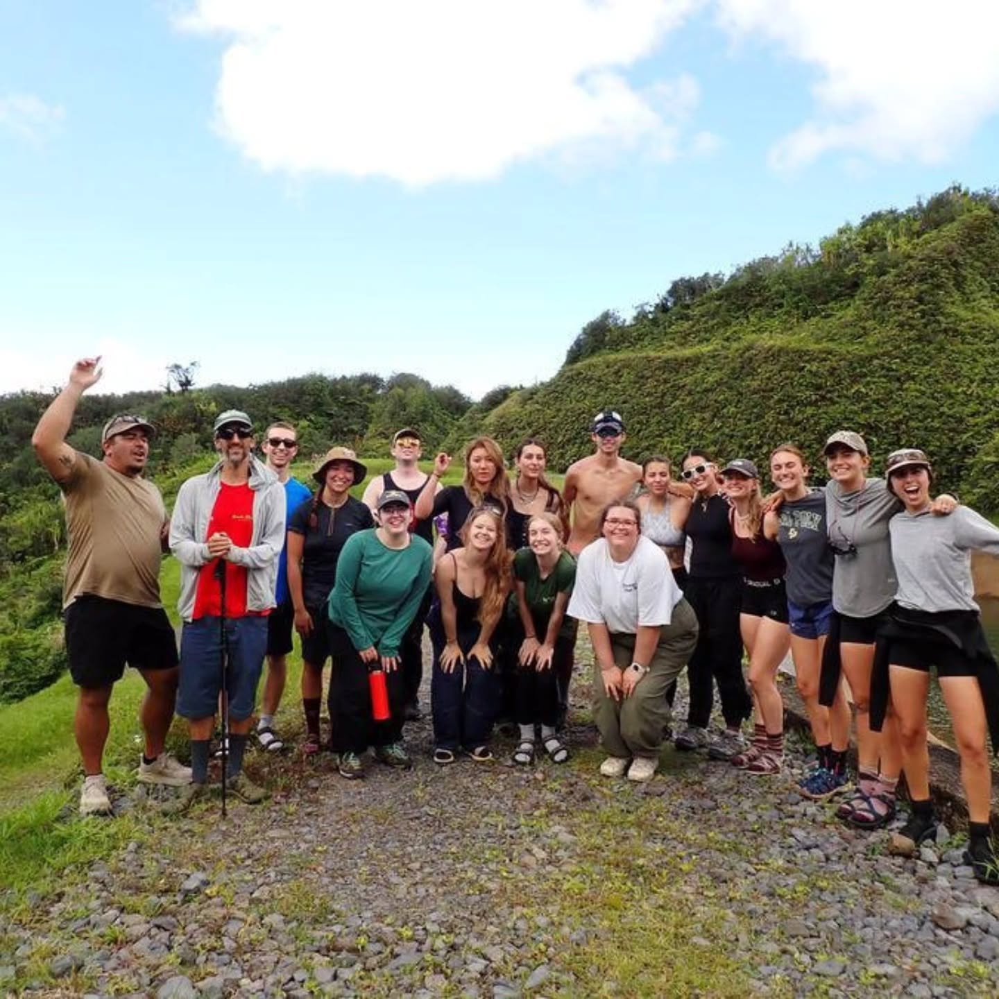 We have more updates from our team in French Polynesia! 

Here's what our TA has to say about what the students have been up to: "We went on a hike through Lava tubes in Tahiti. We hiked with head lamps in complete darkness, climbed up and down 