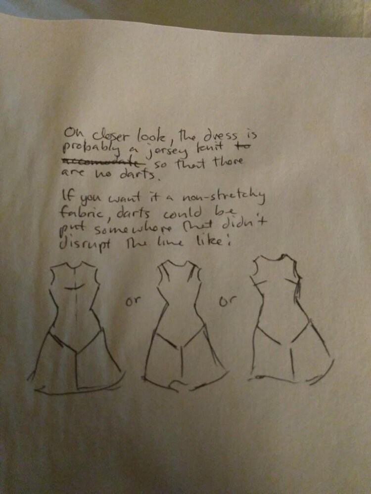 Notes from A. Ali after sending them some preliminary still frames from the episode. They helped me work out basically all of the sewing/draping, and is entirely an expert on knowing how garments are constructed. We had a lot of fun looking at the d…