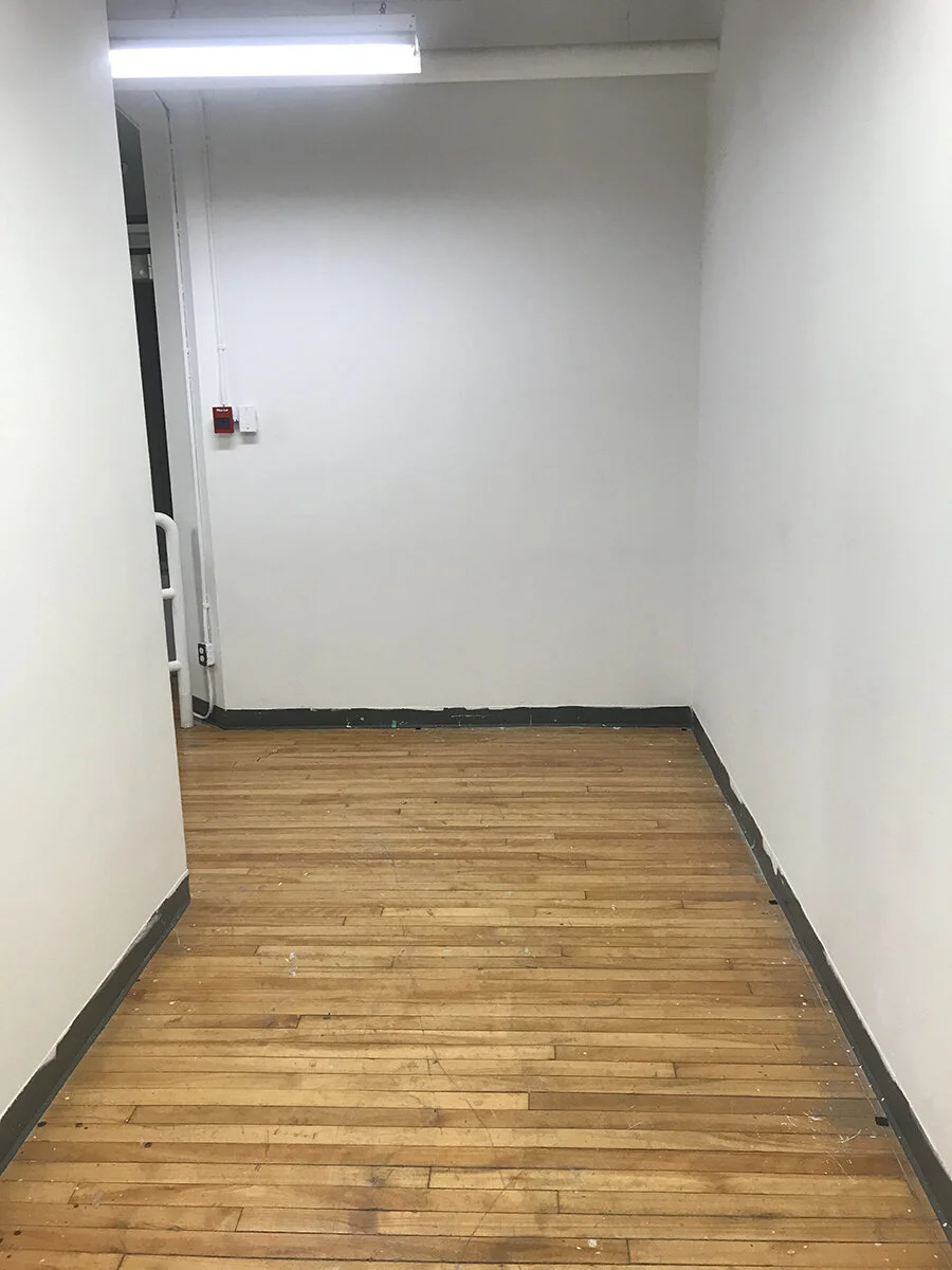 I reserved one of the adjacent galleries for the same dates I had planned to install the small office space in this corner of the hallway. However, I was informed that this hallway, like the freight elevator, was a separate space that had to be book…