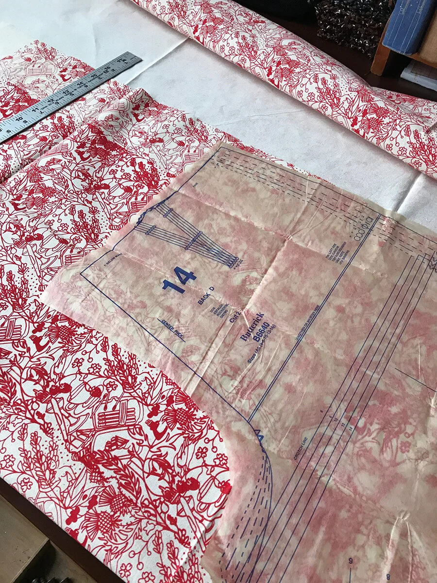 I used a few separate sewing patterns that I still had from high school, never used. This was the perfect opportunity to create the articles of clothing I had wanted to make for so many years, in a way that truly did them justice. Pictured here is a…