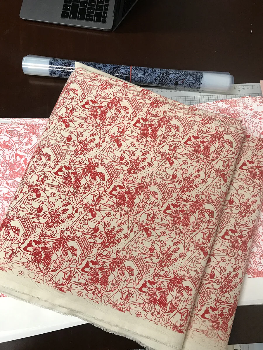 In all, I had calculated I would need about 6 yards of fabric to cut the pieces for a full three piece suit. I might have needed a little more, even to make up for the garments needing to be cut vertically (with the pattern facing the right way on t…