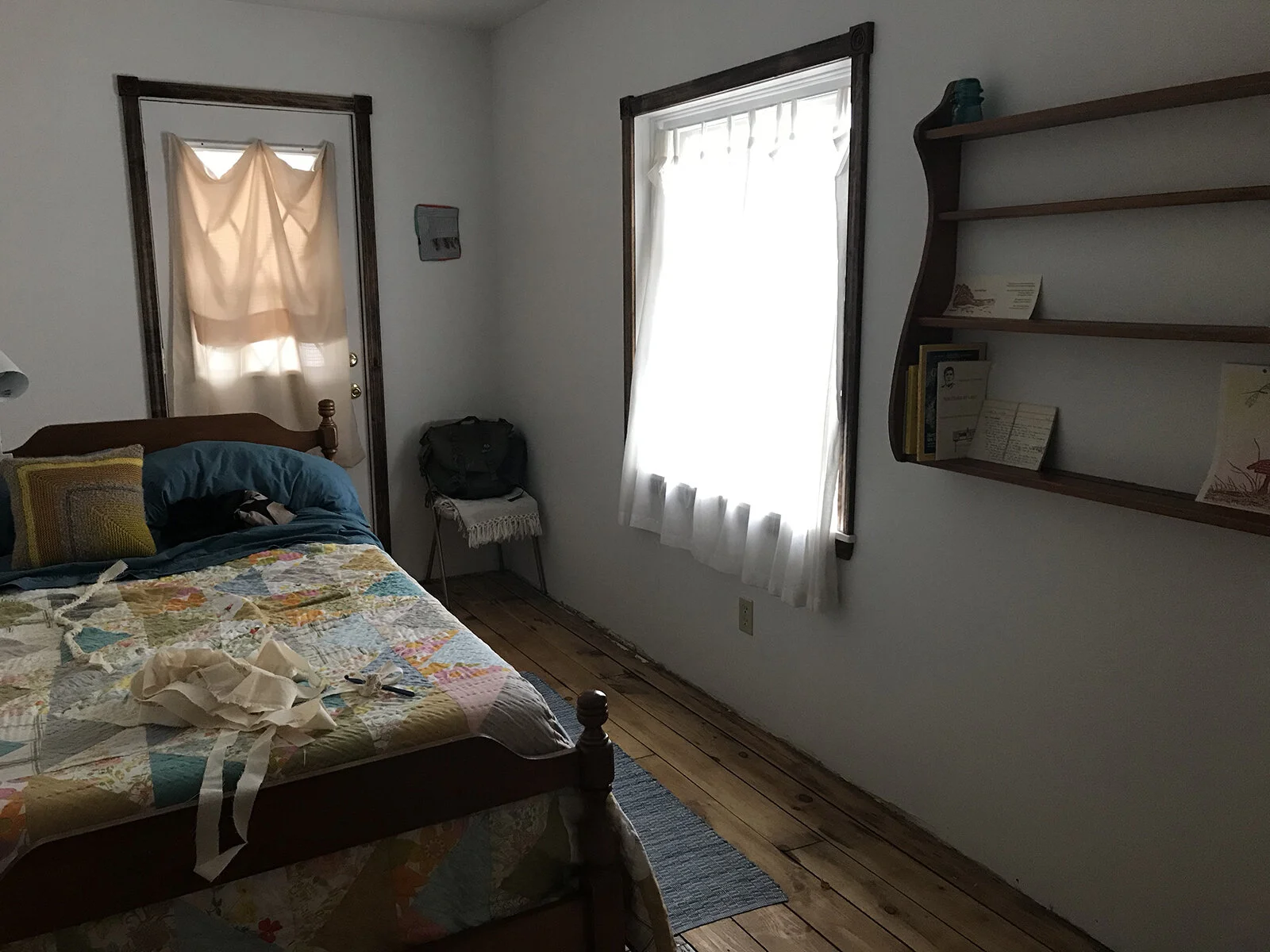 My room was delightfully cozy, with a bed and a desk right next to a sunny window.