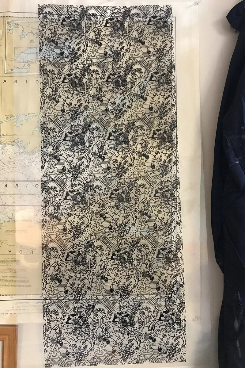 So I had it printed big instead!! I sent a file at 15”x32” to the kind folks at G &amp; S Dye on Dundas West, very close to McCaul Street. The film looks beautiful even pinned up to the wall of the studio.