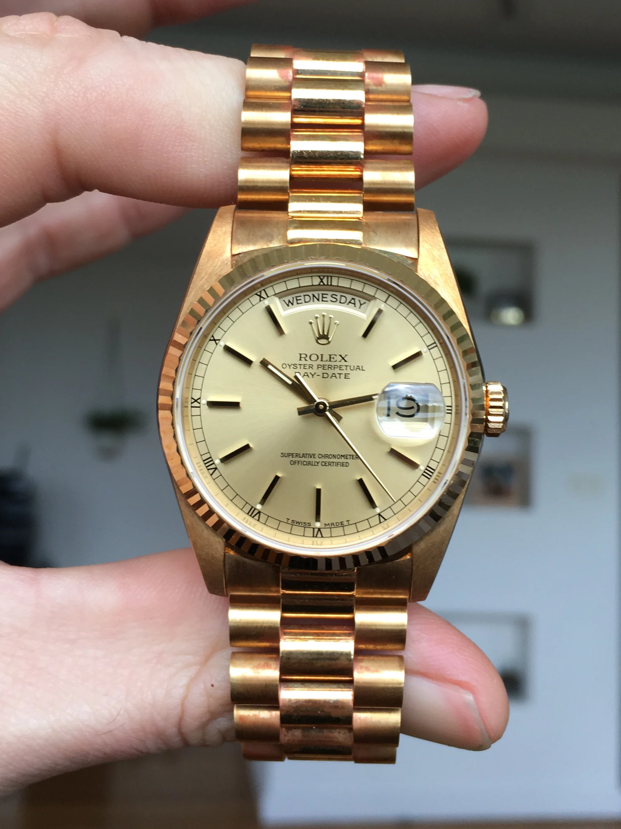 Rolex Day Date 18238 Champagne Dial