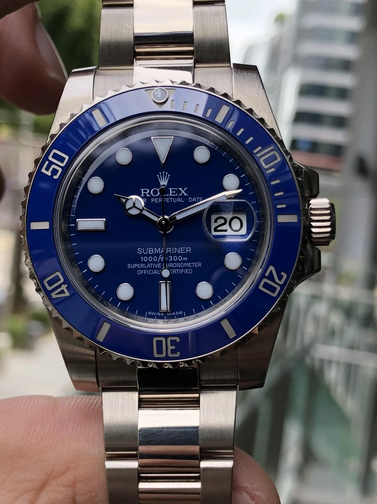 Rolex 18K White Gold Submariner “Smurf” 116619LB (10).jpg