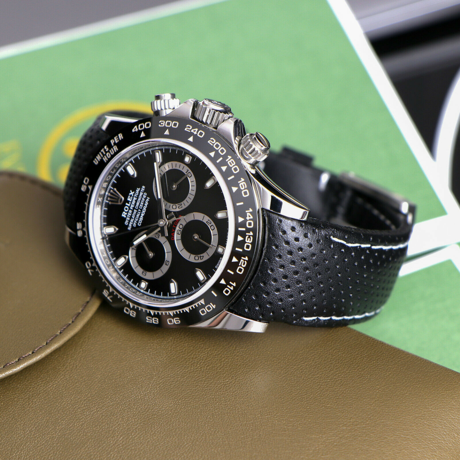 Everest Racing Leather Strap Rolex with Tang — WATCH VAULT