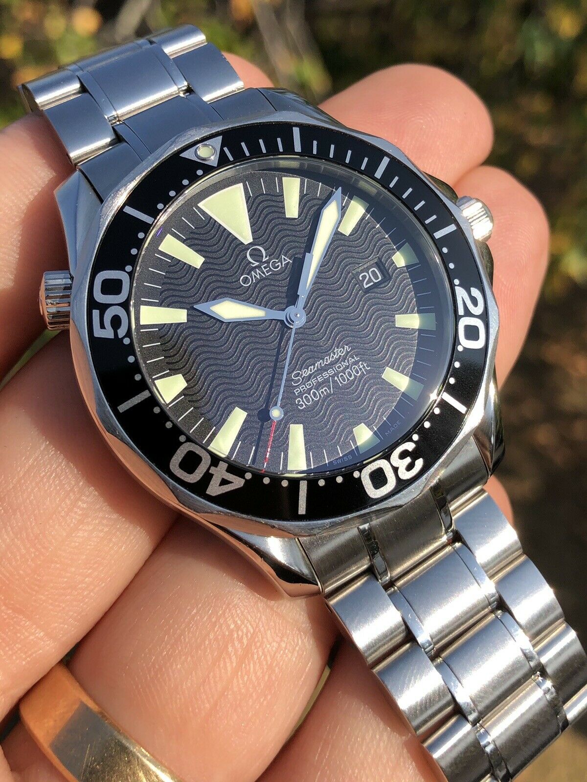 オメガ OMEGA 2264.50 シーマスター300 デイト クォーツ メンズ 保証書 