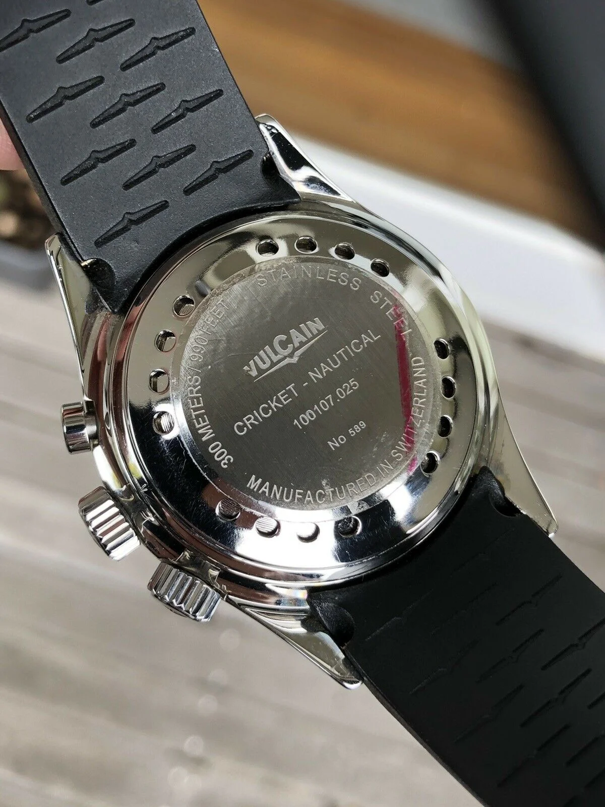 ヴァルカン クリケット ノティカル 100107.025 手巻き アラーム SSブレス付 VULCAIN CRICKET-NAUTICAL