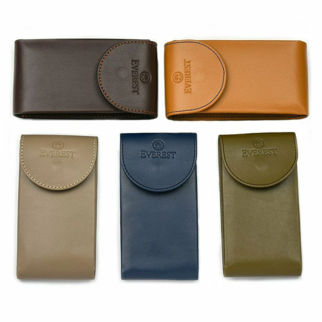 Everest Military Green Leather Pouch 2 Watch Vault.jpg