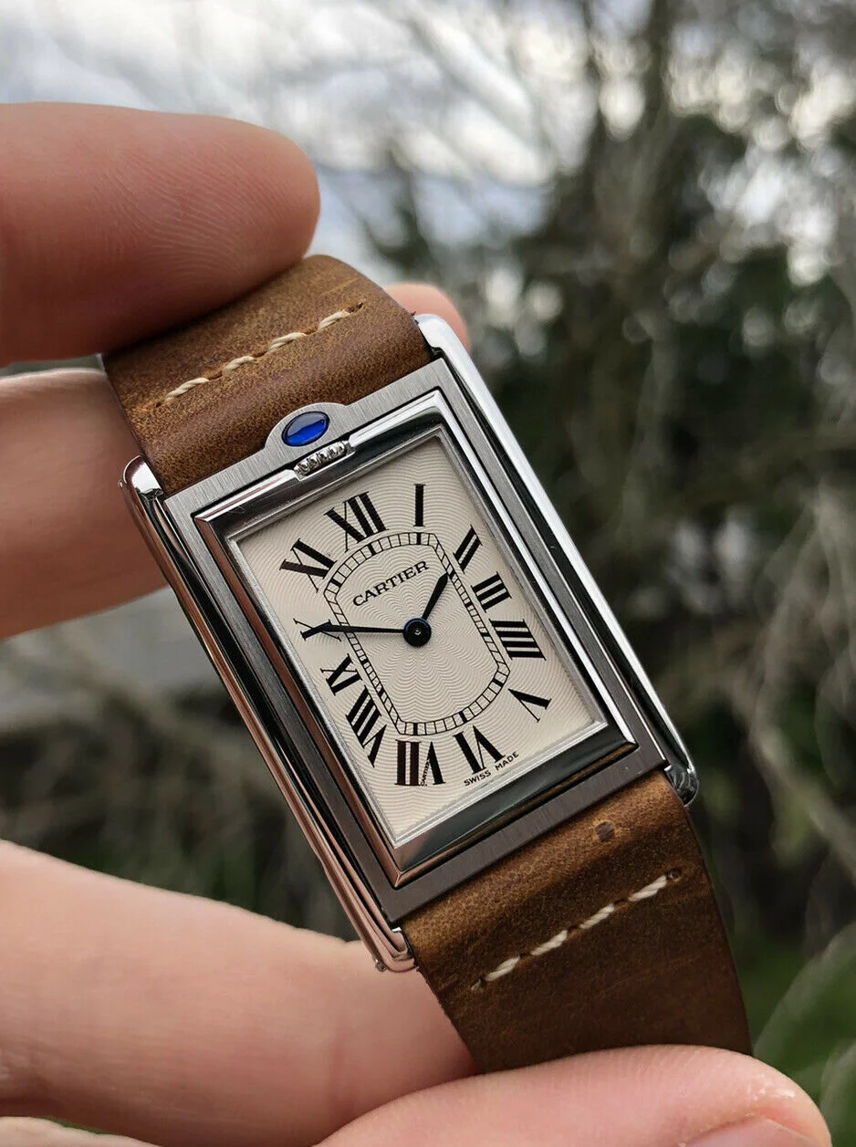 Cartier Tank Basculante 2390 Mecanique Watch Vault Fine and unusual, rectangular, stainless steel wristwatch with. cartier tank basculante 2390 mecanique