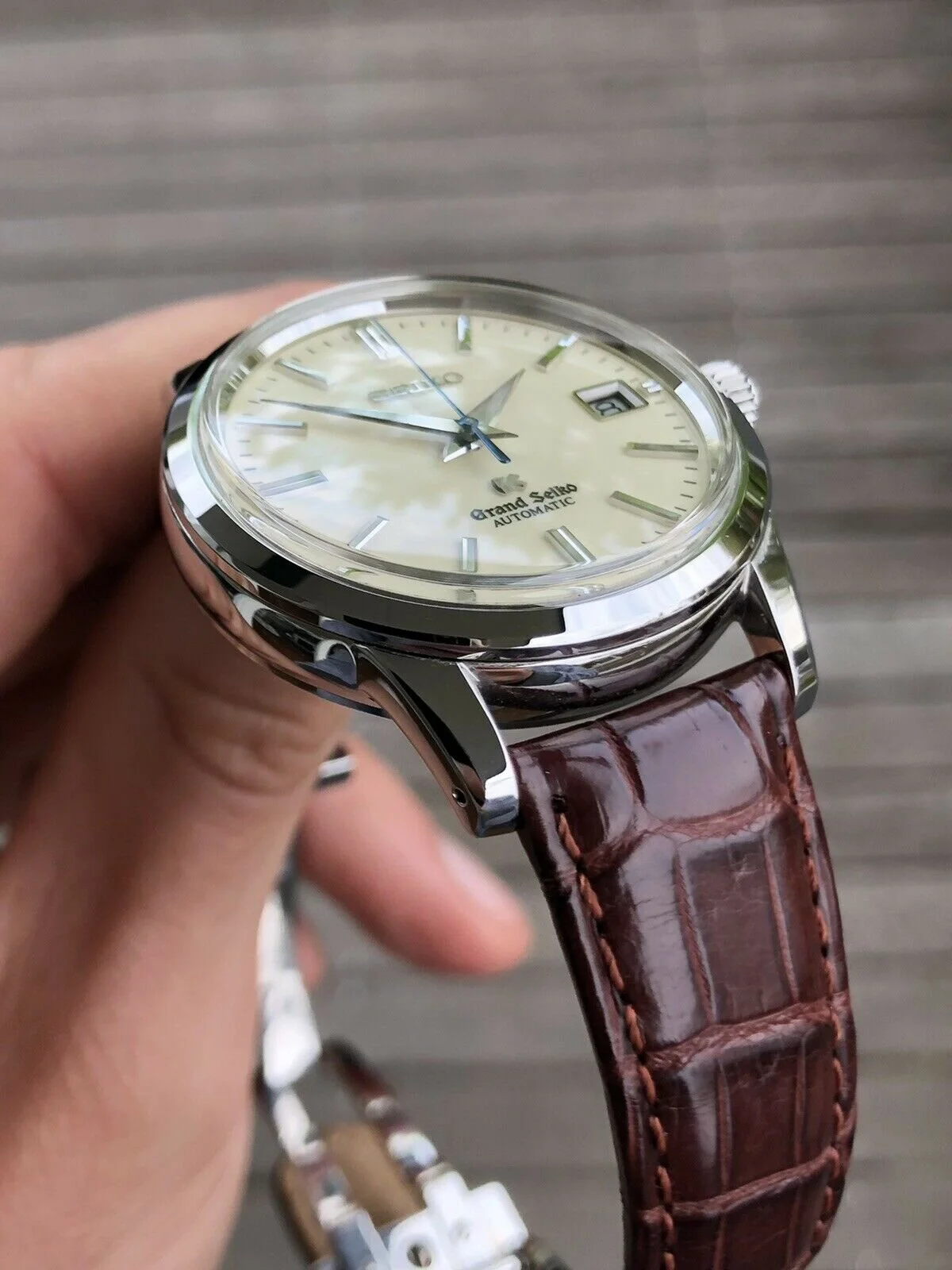 Grand Seiko Sbgr061 9s65 Cream Dial With Sbgm023 Bracelet 13 Watch Vault