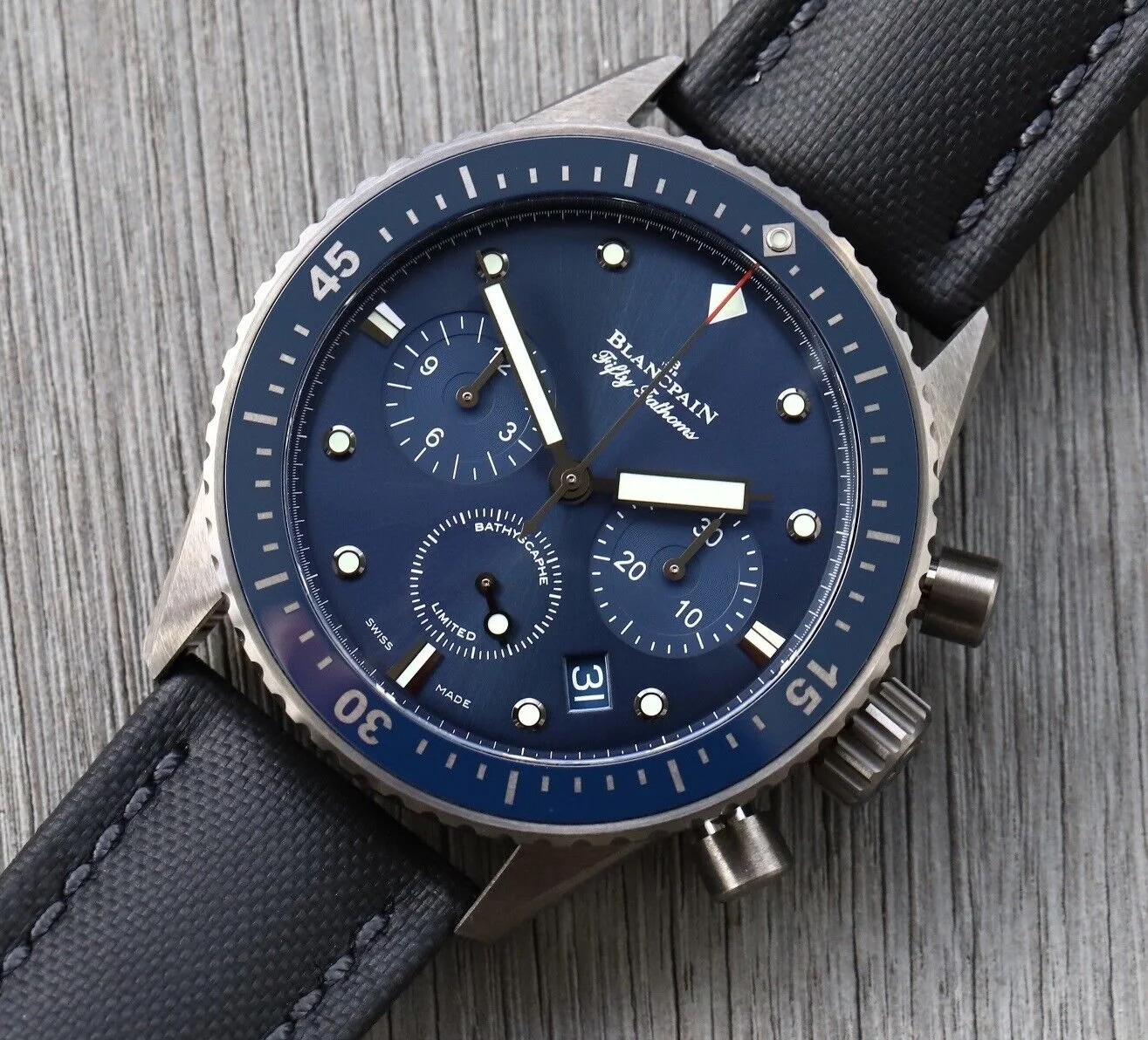 Blancpain Fifty Fathoms Bathyscaphe Chronograph Ocean Commitment 52000240O52A — WATCH VAULT