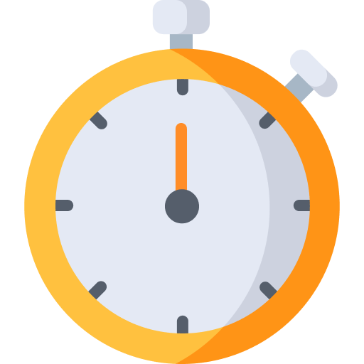 A stopwatch showing 12:00.