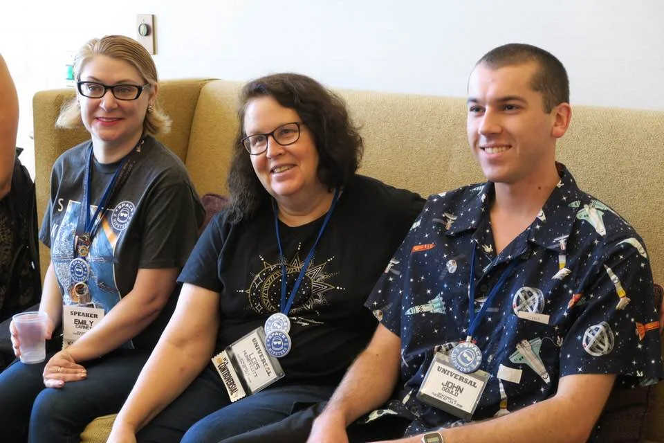 L-R: Emily Carney, Lois Huneycutt, and the author take a breather during a busy day. (Photo: Mark Usciak)