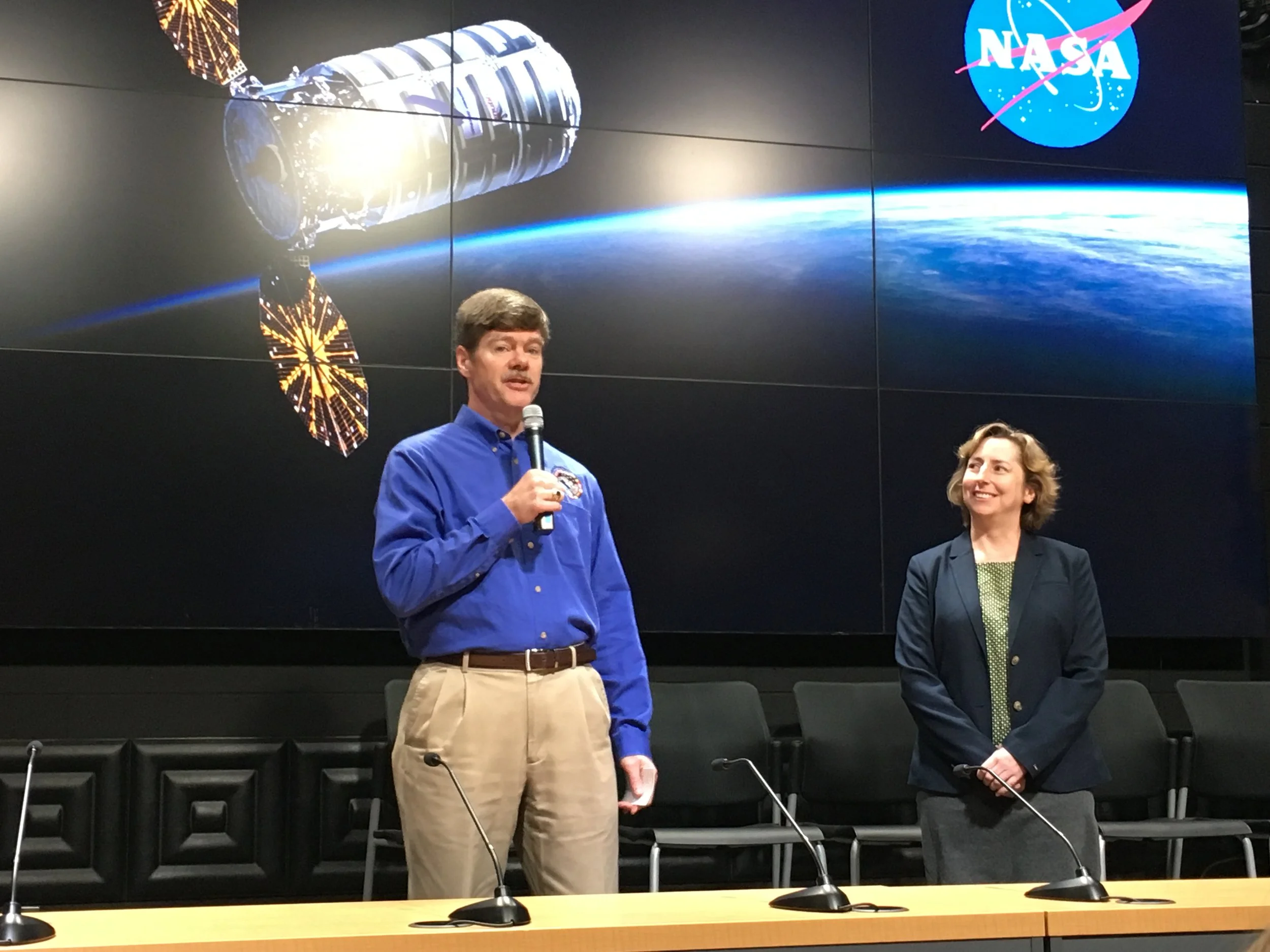 Peter Hasbrook, NASA JSC; and Liz Warren, ISS National Lab/NASA JSC.