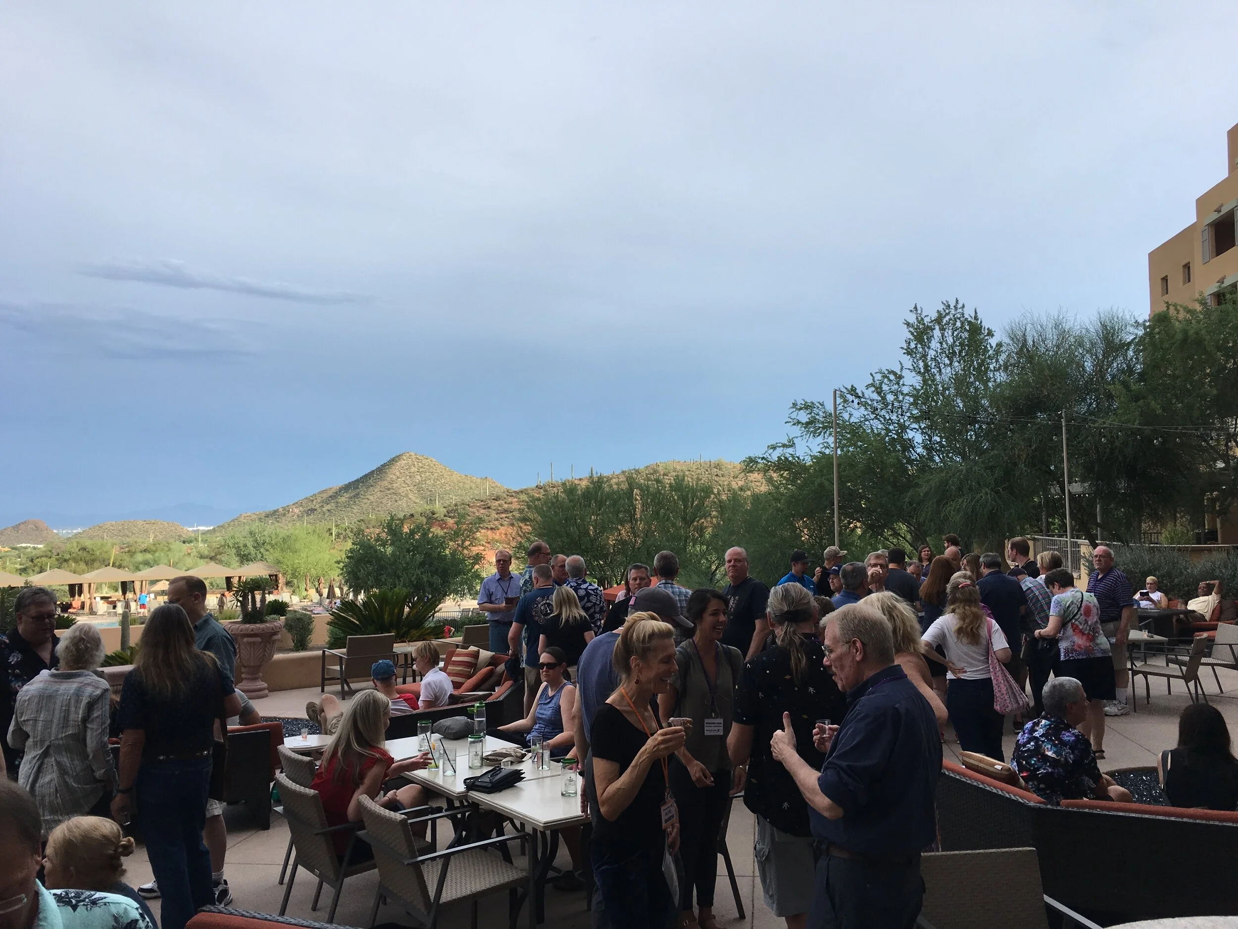 The famous Spacefest patio evenings are almost as important as the lectures themselves. The space community has a unique and welcoming sense of belonging.