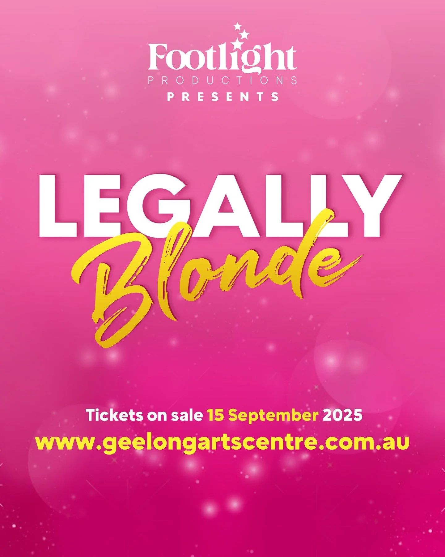 SAVE THE DATE! 

There&rsquo;s less than two weeks to go until you can bend and snap up your tickets to Legally Blonde the Musical! 

Tickets go on sale Monday 15 September through @geelongartscentre